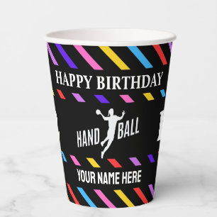 Handball Girl Birthday, Handball Player Gift Paper Cups