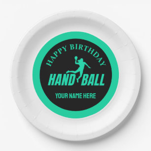 Handball Girl Birthday, Handball Player Gift Paper Plates