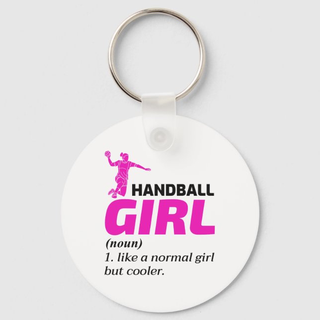 Handball Girl Handballer Funny Saying  Keychain (Front)