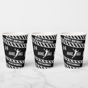 Handball Girl Player, Birthday Gift, Team Paper Cups