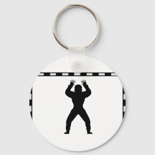 handball goal keeper icon keychain