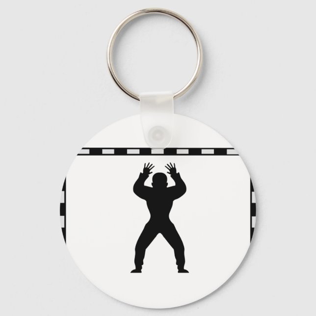 handball goal keeper icon keychain (Front)