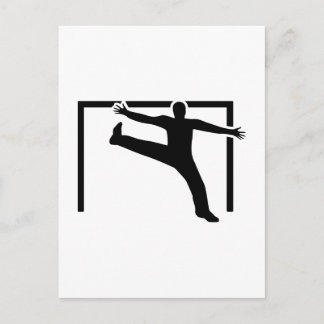 Handball goalkeeper postcard