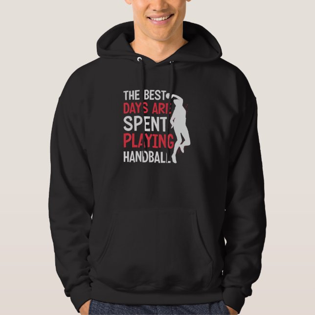 Handball  Graphic For Girls Women Kids Handball 10 Hoodie (Front)