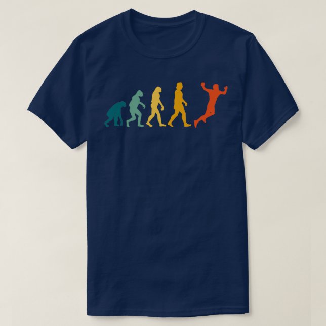 Handball Handball Evolution Retro Vintage T-Shirt (Design Front)