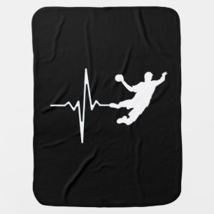 Handball - Handball Player Heartbeat Baby Blanket