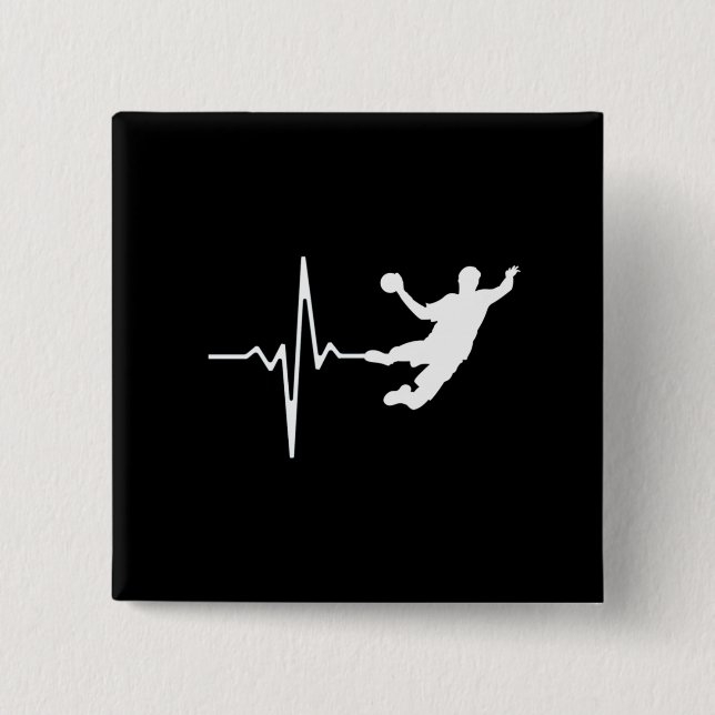 Handball - Handball Player Heartbeat Button (Front)