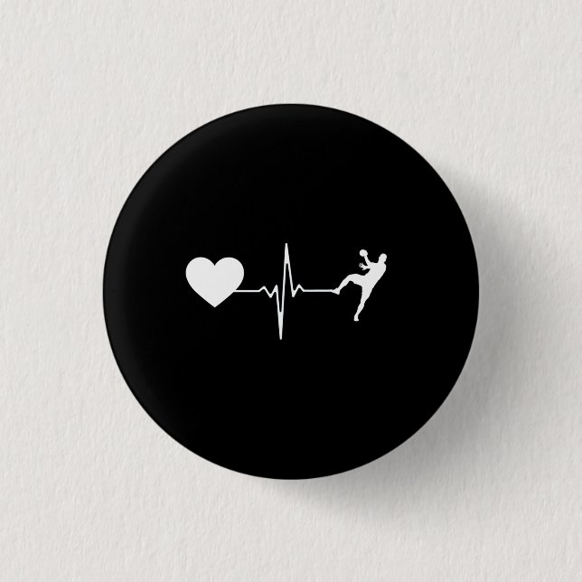 Handball Handball Player Heartbeat Button (Front)