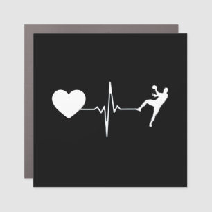 Handball Handball Player Heartbeat Car Magnet