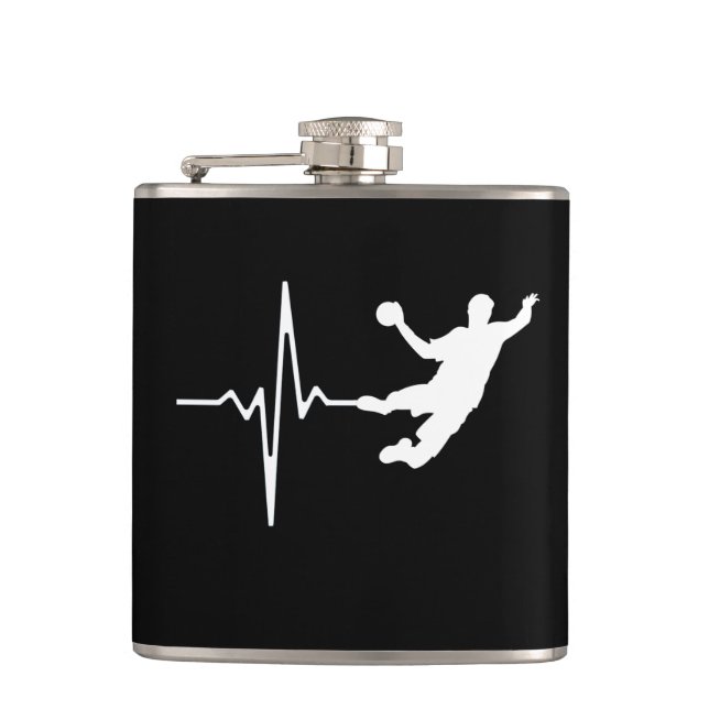 Handball - Handball Player Heartbeat Flask (Front)