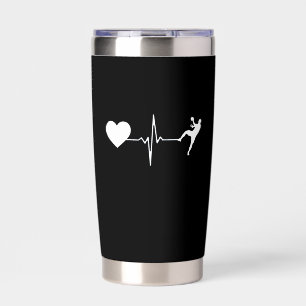 Handball Handball Player Heartbeat Insulated Tumbler