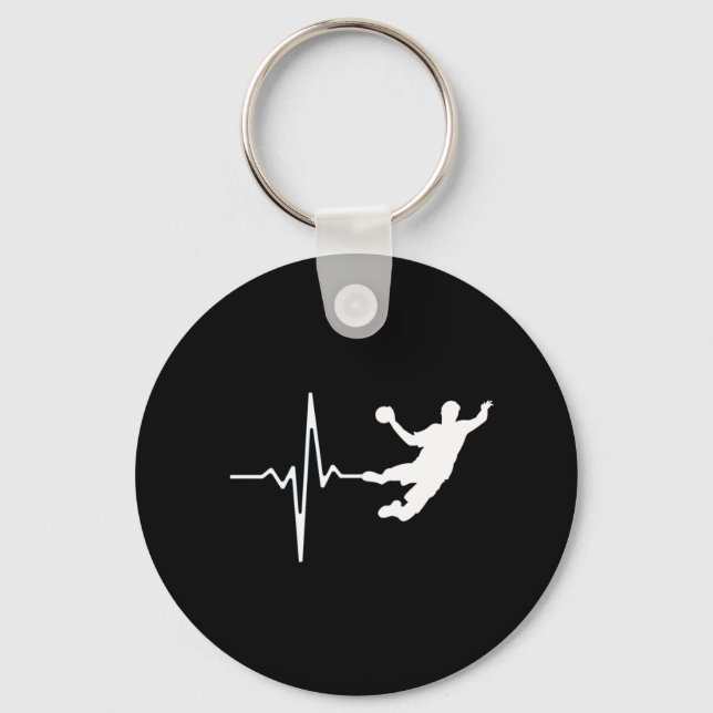 Handball - Handball Player Heartbeat Keychain (Front)