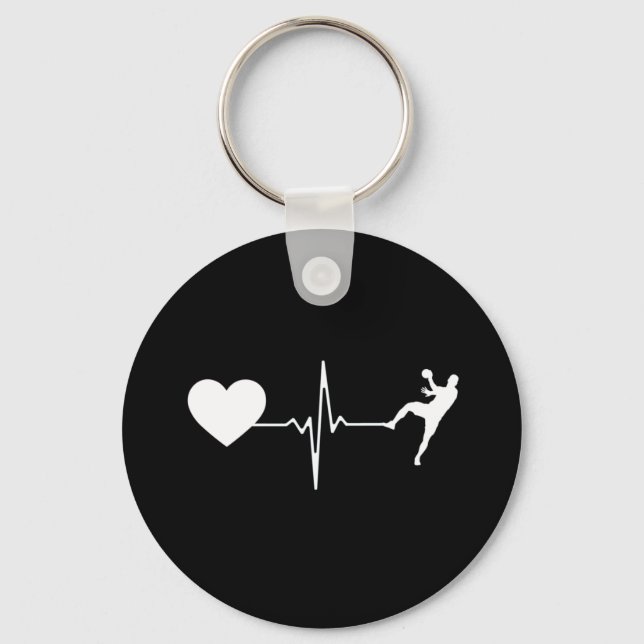 Handball Handball Player Heartbeat Keychain (Front)