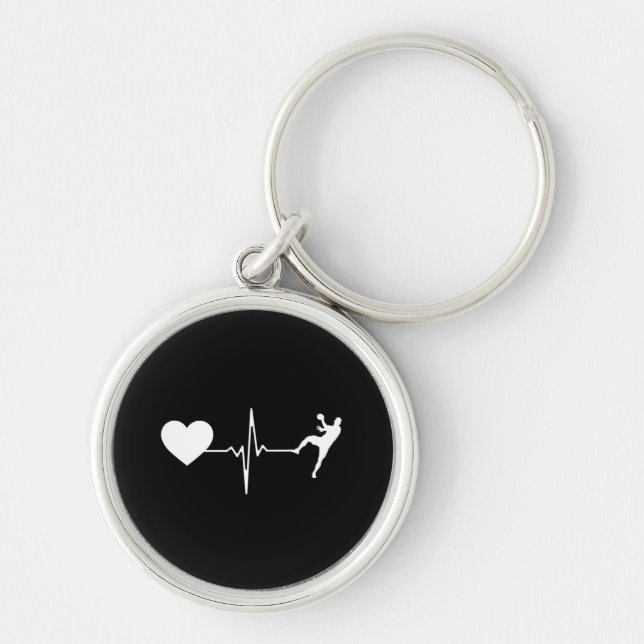 Handball Handball Player Heartbeat Keychain (Front)