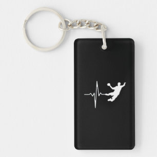 Handball - Handball Player Heartbeat Keychain