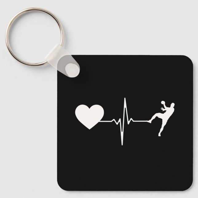 Handball Handball Player Heartbeat Keychain (Front)