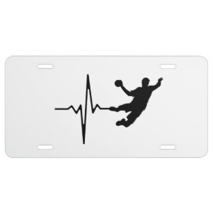 Handball - Handball Player Heartbeat License Plate