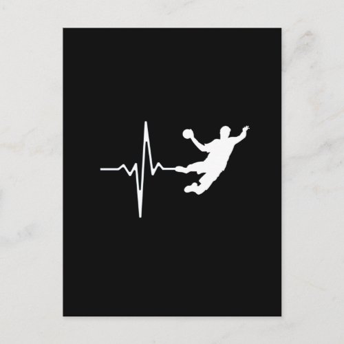 Handball _ Handball Player Heartbeat Postcard