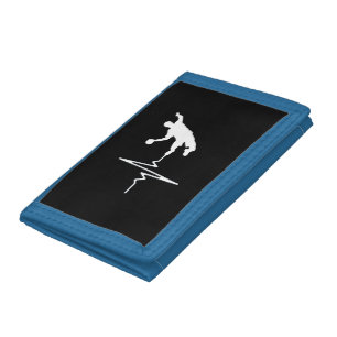 Handball - Handball Player Heartbeat Tri-fold Wallet
