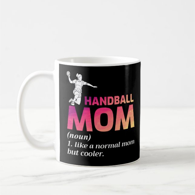 Handball Mom Mothers Day Coffee Mug (Left)
