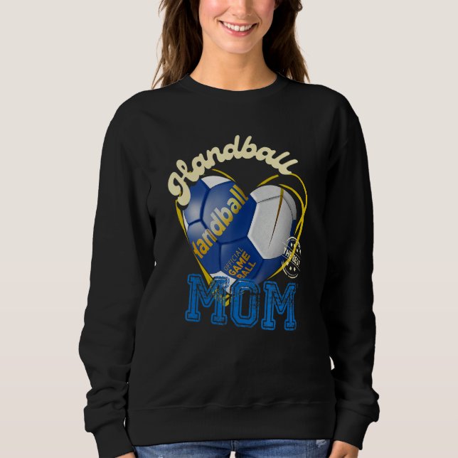Handball Mom Womens Cheer Handball Mom Mother's Da Sweatshirt (Front)