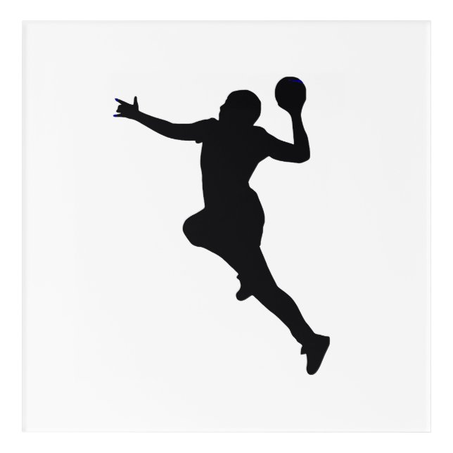 Handball Player Acrylic Print (Front)