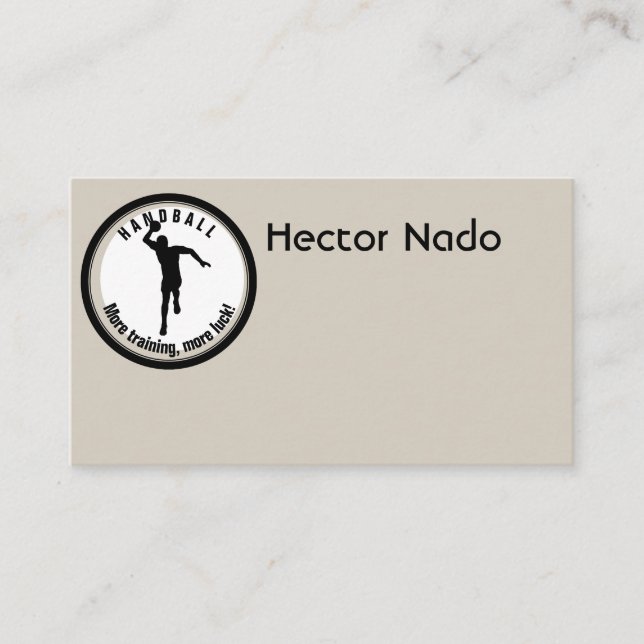 HANDBALL PLAYER BUSINESS CARD (Front)
