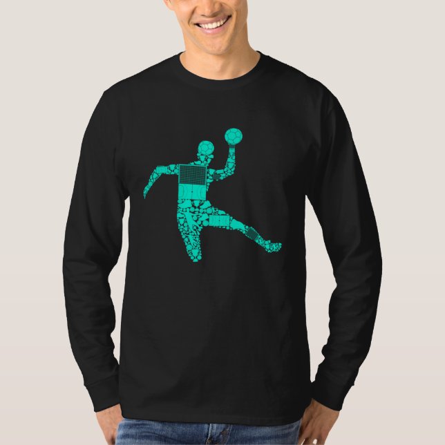 Handball Player Fans Coach Men Boys T-Shirt (Front)
