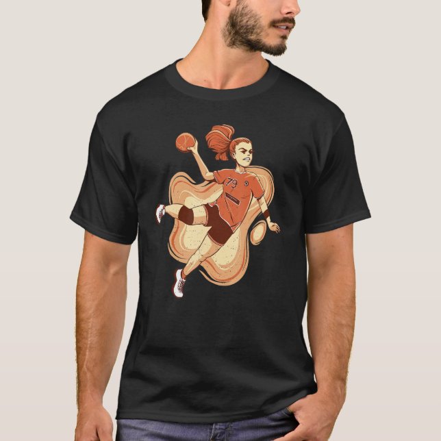 Handball Player Handball Ball Outfit Handball Girl T-Shirt (Front)