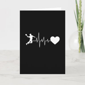 Handball Player Heartbeat Card