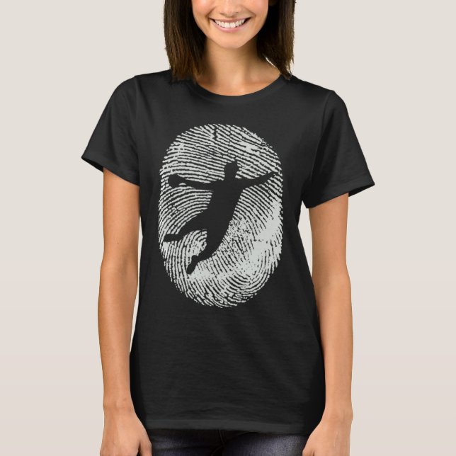 Handball Player   I Fingerprint Ball Team T-Shirt (Front)