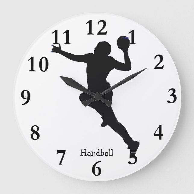 Handball Player Large Clock (Front)
