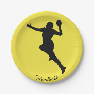 Handball Player Paper Plates