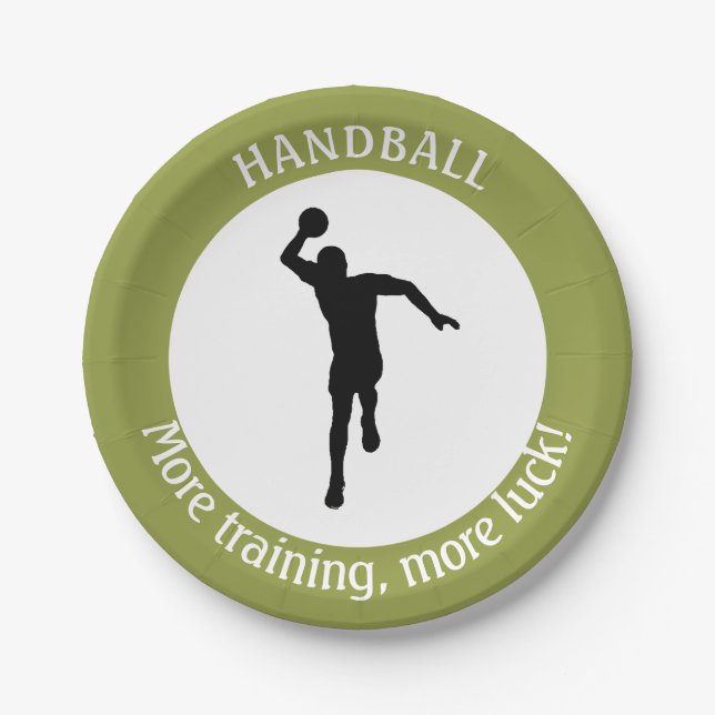 HANDBALL PLAYER PAPER PLATES (Front)
