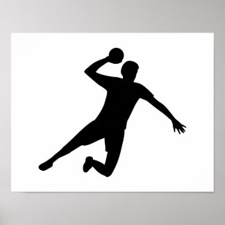 Handball player poster