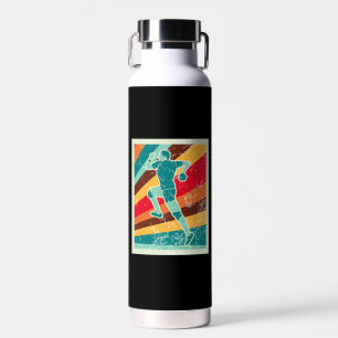 Handball Player Retro Water Bottle
