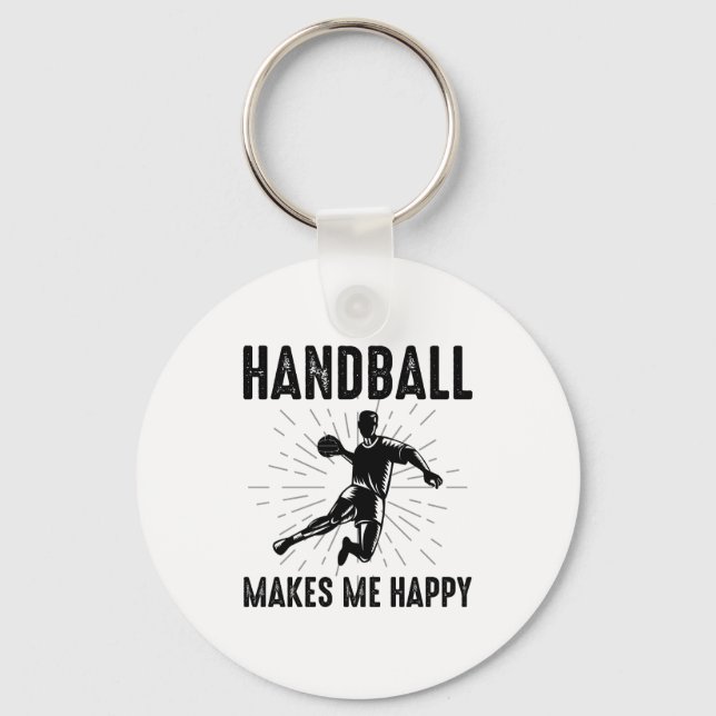 Handball Player Sport Team Handballer Funny Saying Keychain (Front)