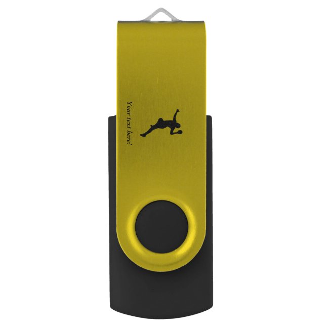 Handball Player USB Flash Drive (Back (Vertical))