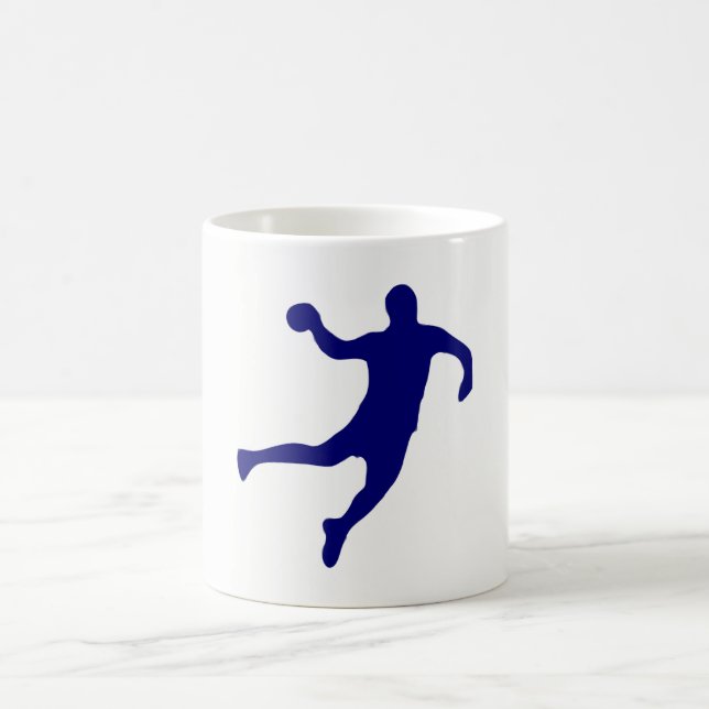 Handball Silhouette Coffee Mug (Center)