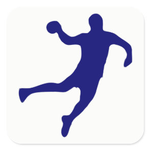 Handball Silhouette Square Sticker