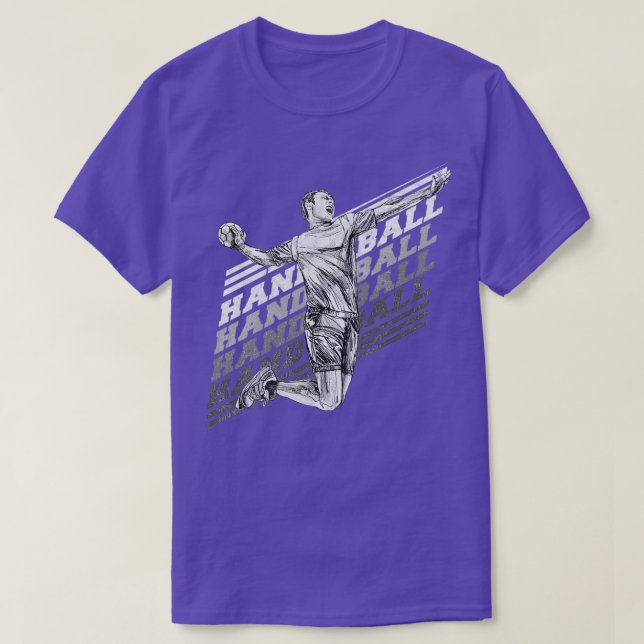 Handball Sport Jump Shot Women Handball Hobby 6 T-Shirt (Design Front)