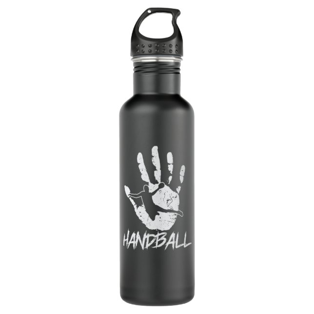handball stainless steel water bottle (Front)