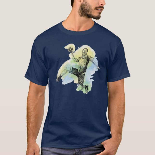 handball, t shirts manufacturers, handball skills, (Front)