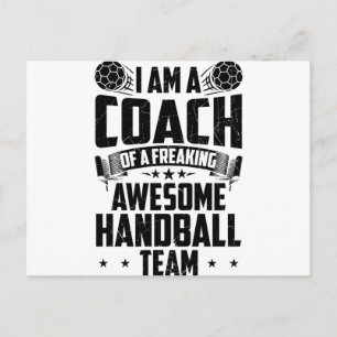 Handball Trainer Team Players Gift Idea Postcard