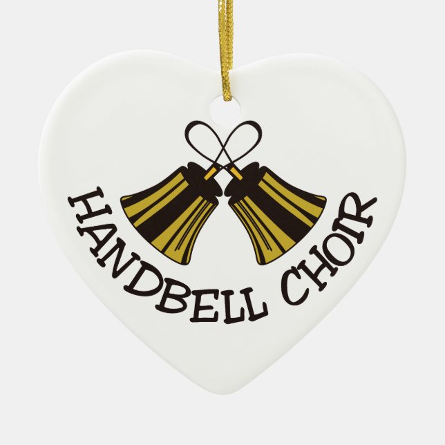 Handbell Choir Ceramic Ornament (Front)