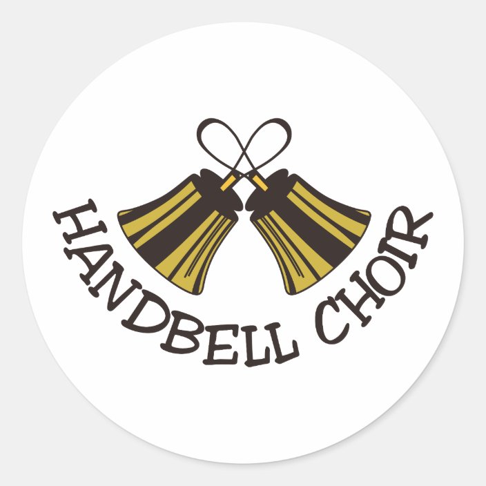 Handbell Choir Classic Round Sticker