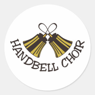 Handbell Choir Classic Round Sticker