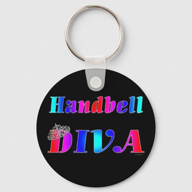 Handbell Diva Keychain (Front)
