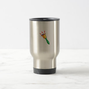 Handbell graphic image, hand chime image travel mug