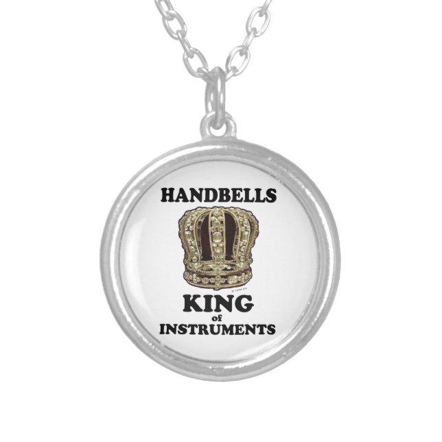 Handbell King of Instruments Silver Plated Necklac Necklace (Front)
